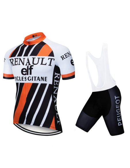 Conjunto corto de ciclismo Renault Elf: comodidad y estilo para tus paseos