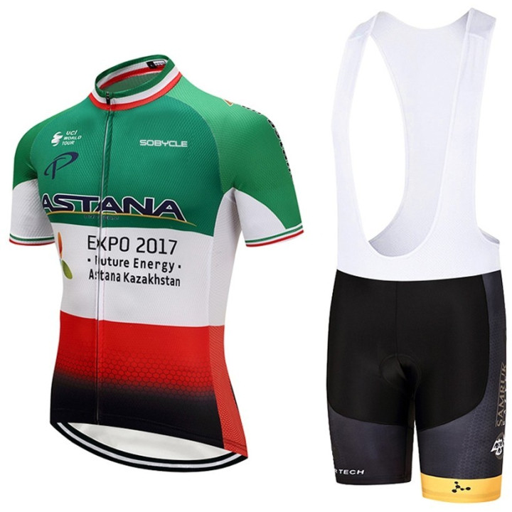Conjunto Corto de Ciclismo Astana para un Verano Cómodo y Fresco