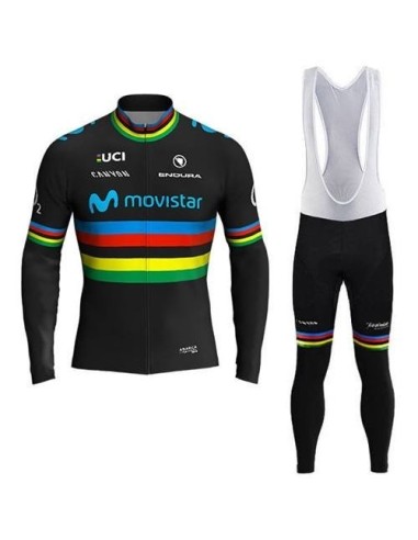 Equipación de ciclismo térmica Movistar para entrenar cómodo y seco