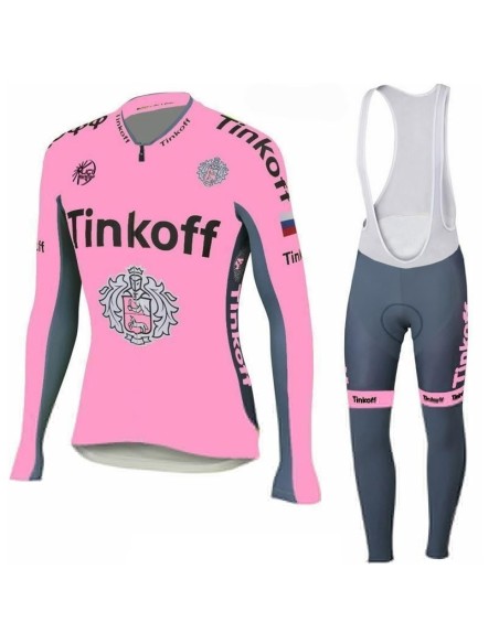 Equipación térmica Tinkoff para ciclistas que buscan comodidad y estilo