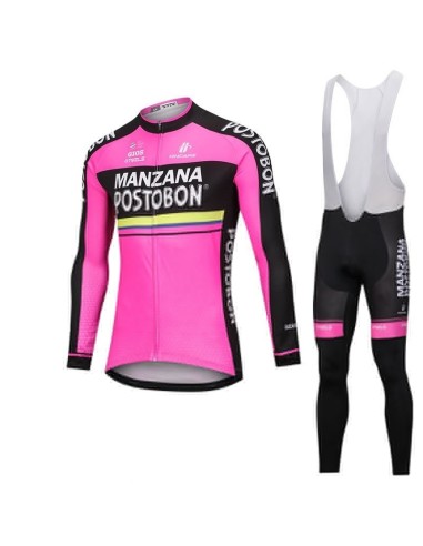 Equipación térmica de ciclismo Manzana Postobon para estar cómodo y seco