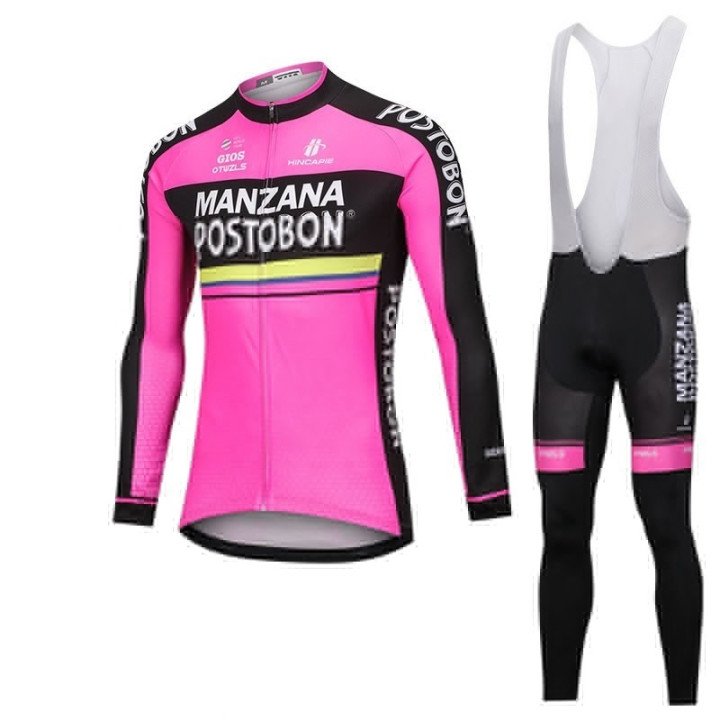 Equipación térmica de ciclismo Manzana Postobon para estar cómodo y seco