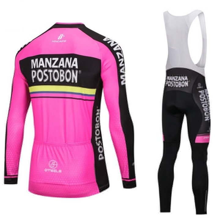Equipación térmica de ciclismo Manzana Postobon para estar cómodo y seco
