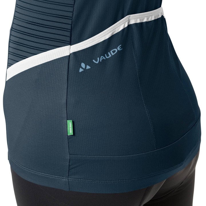 Maillot corto para mujer VAUDE Posta FZ en azul oscuro, comodidad y estilo para tus paseos en bici