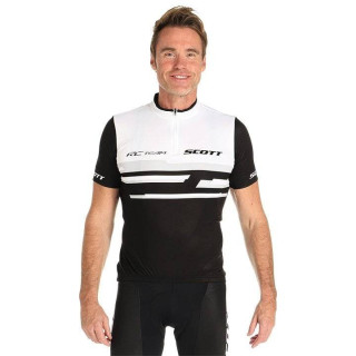 Maillot corto SCOTT RC Team 20 en negro y blanco, ideal para tus rutas en bici