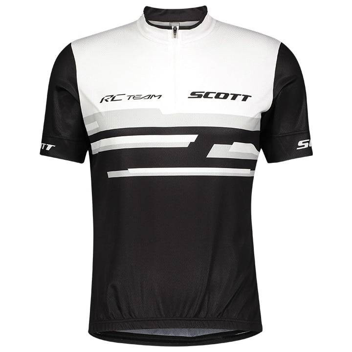 Maillot corto SCOTT RC Team 20 en negro y blanco, ideal para tus rutas en bici