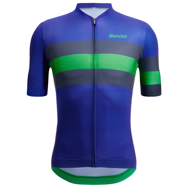 Maillot SANTINI Eco Sleek Bengal verde-azul: comodidad y estilo para ciclistas