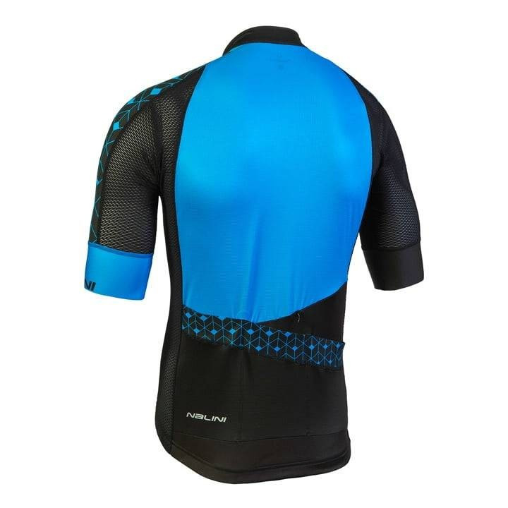 Maillot corto NALINI Velocità azul y negro para ciclistas que buscan estilo y confort