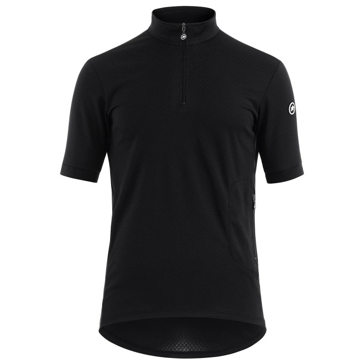 Maillot corto Mille GTC C2 negro ASSOS: comodidad y frescura para tus rutas en bici