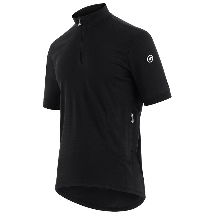 Maillot corto Mille GTC C2 negro ASSOS: comodidad y frescura para tus rutas en bici