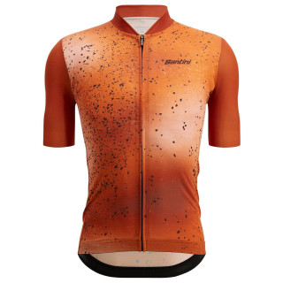 Maillot corto SANTINI Fango naranja: comodidad y estilo para tus rutas en bicicleta