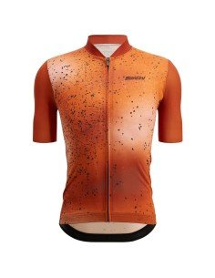 Maillot corto SANTINI Fango naranja: comodidad y estilo para tus rutas en bicicleta