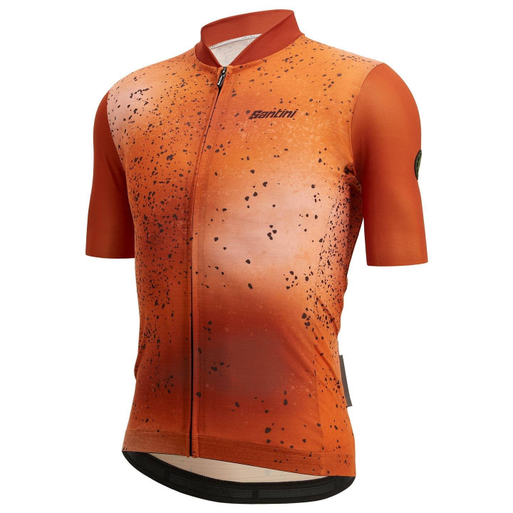 Maillot corto SANTINI Fango naranja: comodidad y estilo para tus rutas en bicicleta