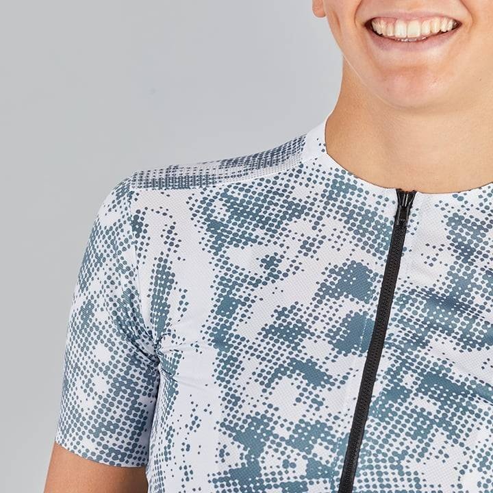 Maillot corto mujer Escape Supergiara azul y blanco de SPORTFUL, comodidad y estilo en cada pedalada