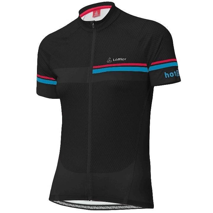 Maillot corto negro LÖFFLER para ciclistas: comodidad y estilo en cada ruta