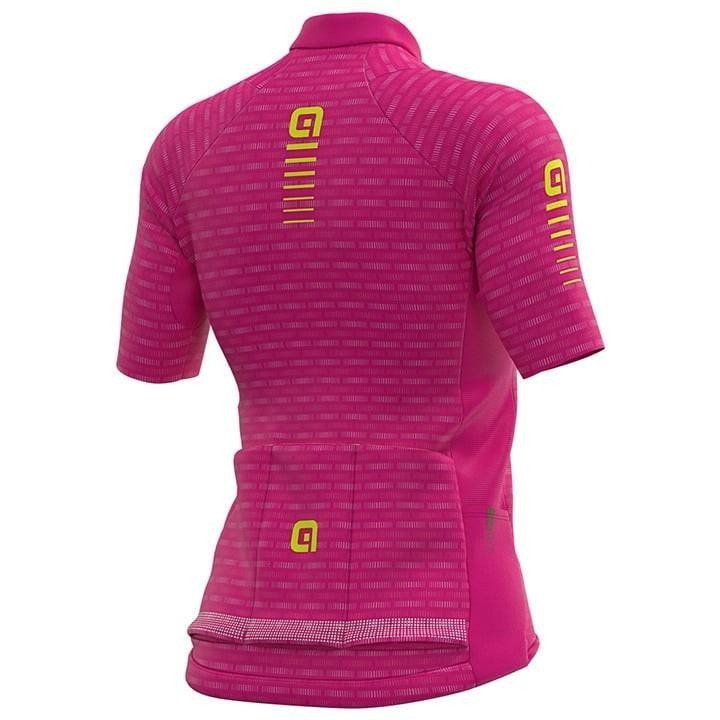 Maillot de ciclismo corto para mujer ALÉ en verde fucsia, comodidad y estilo en cada pedalada