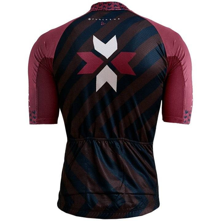 Maillot de ciclismo corto CRAFT Specialiste en rojo y negro para un pedaleo cómodo y estiloso