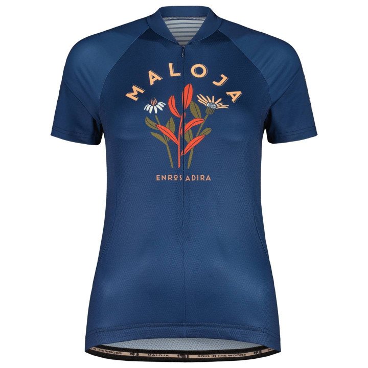 Maillot de ciclismo corto para mujer MALOJA GanesM en azul, comodidad y estilo en cada pedaleo