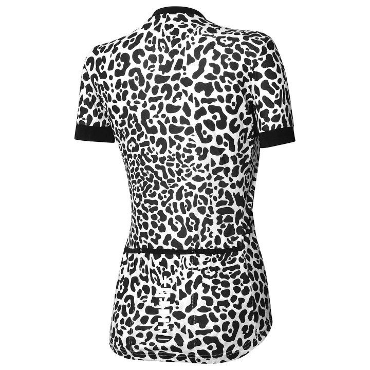 Maillot de ciclismo corto para mujer RH+ Fashion Evo en negro y blanco, comodidad y estilo para tus rutas