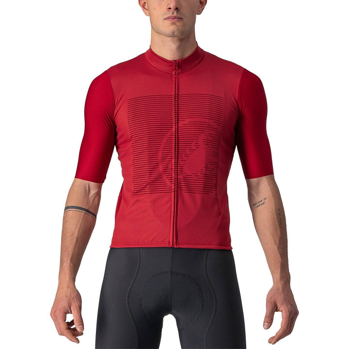 Maillot Bagarre rojo CASTELLI: comodidad y rendimiento en cada pedaleada