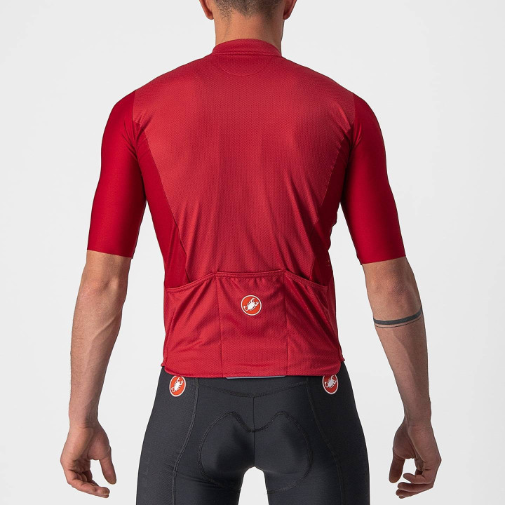Maillot Bagarre rojo CASTELLI: comodidad y rendimiento en cada pedaleada