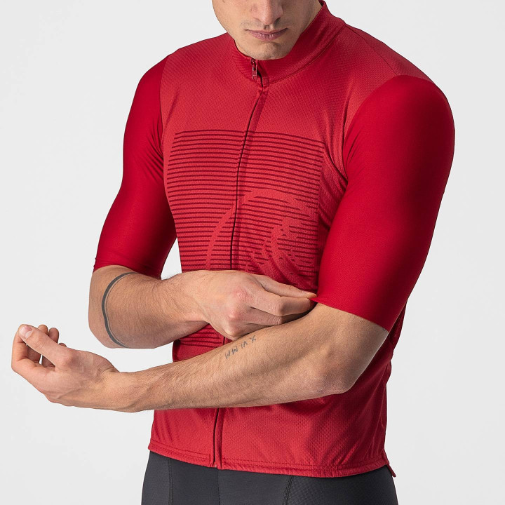 Maillot Bagarre rojo CASTELLI: comodidad y rendimiento en cada pedaleada