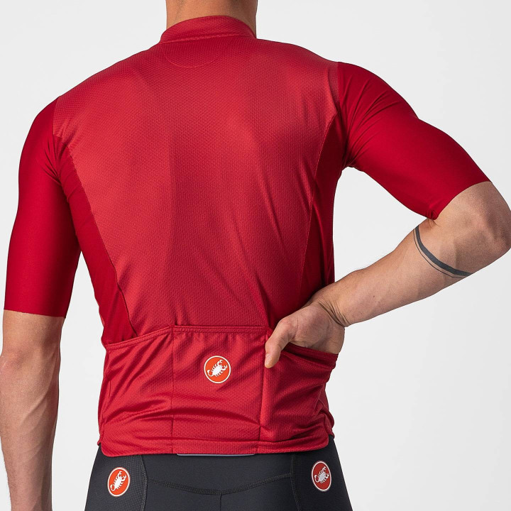 Maillot Bagarre rojo CASTELLI: comodidad y rendimiento en cada pedaleada