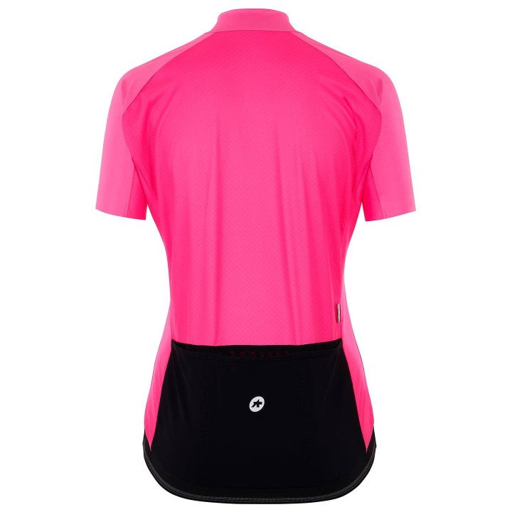 Maillot corto fucsia para mujer ASSOS Uma GT C2 Evo, comodidad y estilo en cada pedaleada