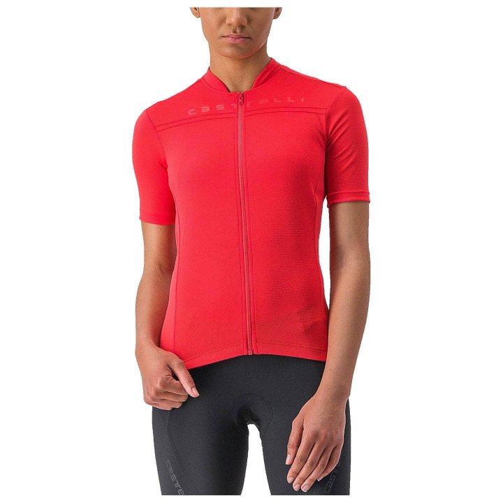 Maillot corto fucsia para mujer Anima 4 de CASTELLI, ideal para ciclistas