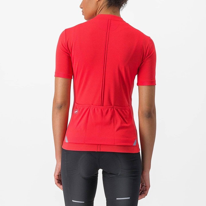 Maillot corto fucsia para mujer Anima 4 de CASTELLI, ideal para ciclistas