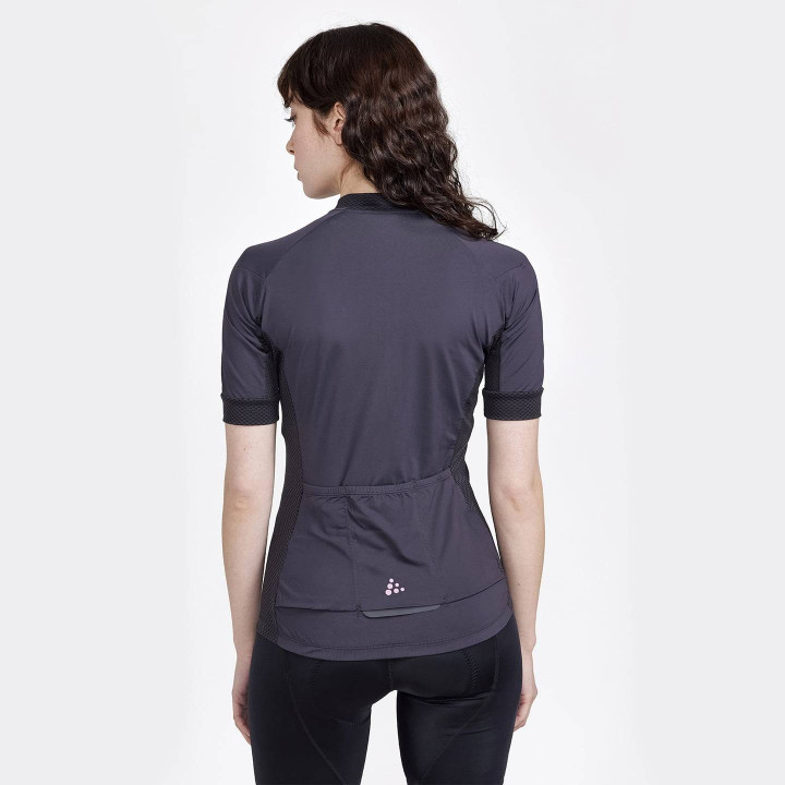 Maillot corto mujer CRAFT Adv Endurance gris para pedalear con estilo y comodidad