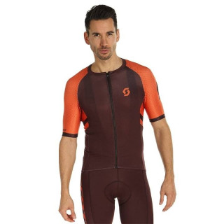 Maillot corto SCOTT RC Premium Climber naranja-marrón: comodidad y estilo en cada pedalada