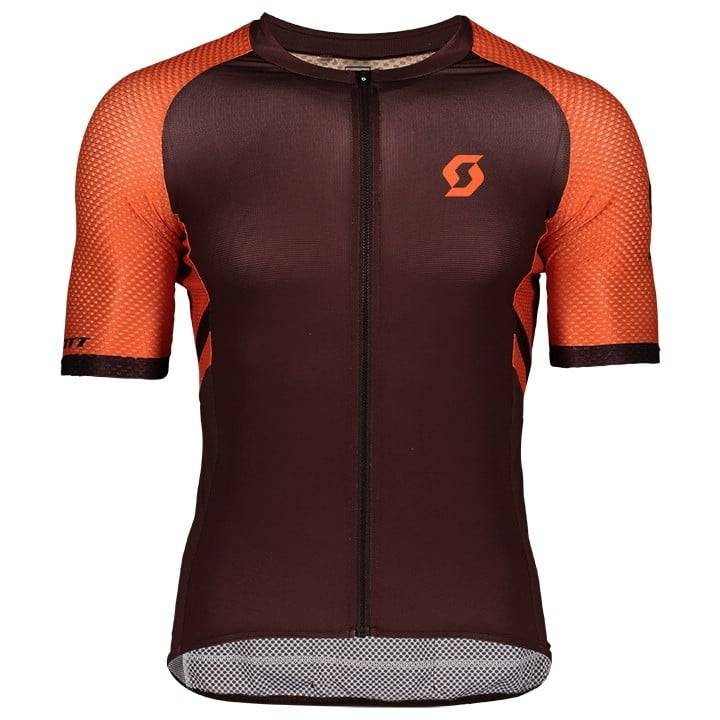 Maillot corto SCOTT RC Premium Climber naranja-marrón: comodidad y estilo en cada pedalada