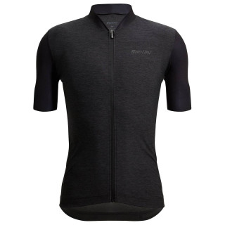 Maillot corto SANTINI negro: comodidad y estilo para tus rutas en bicicleta