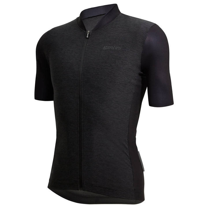 Maillot corto SANTINI negro: comodidad y estilo para tus rutas en bicicleta