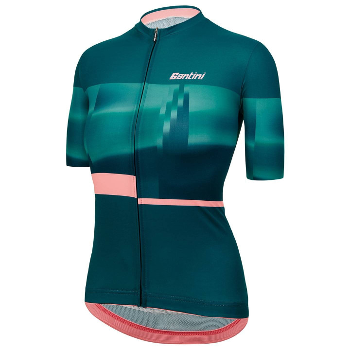Maillot corto mujer Santini Mirage verde: comodidad y estilo para tus rutas en bici
