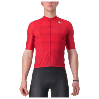 Maillot corto Livelli rojo de CASTELLI: estilo y comodidad para tus rutas en bici