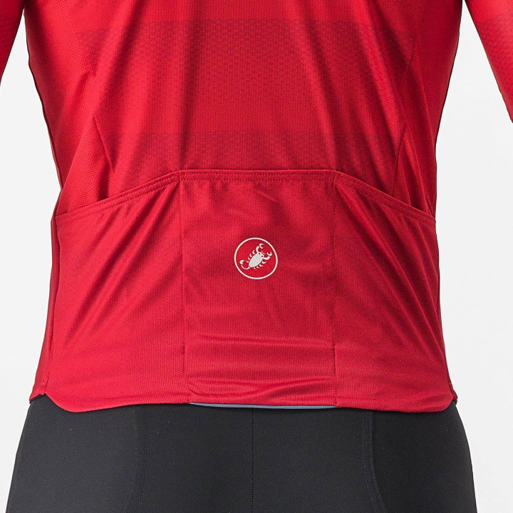 Maillot corto Livelli rojo de CASTELLI: estilo y comodidad para tus rutas en bici