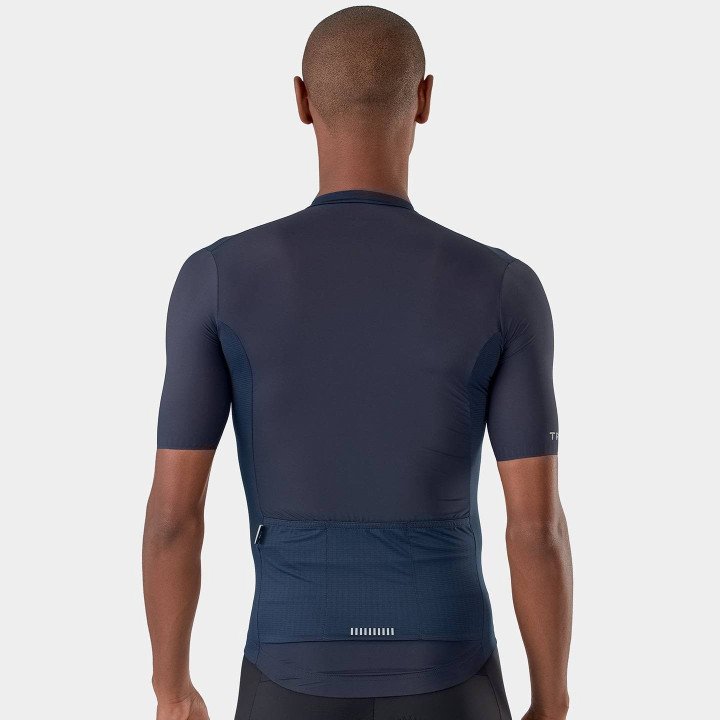 Maillot corto TREK RSL en azul oscuro: comodidad y frescura para tus rutas en bici