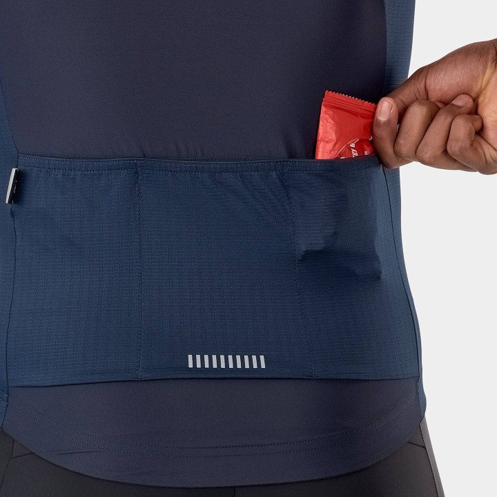 Maillot corto TREK RSL en azul oscuro: comodidad y frescura para tus rutas en bici