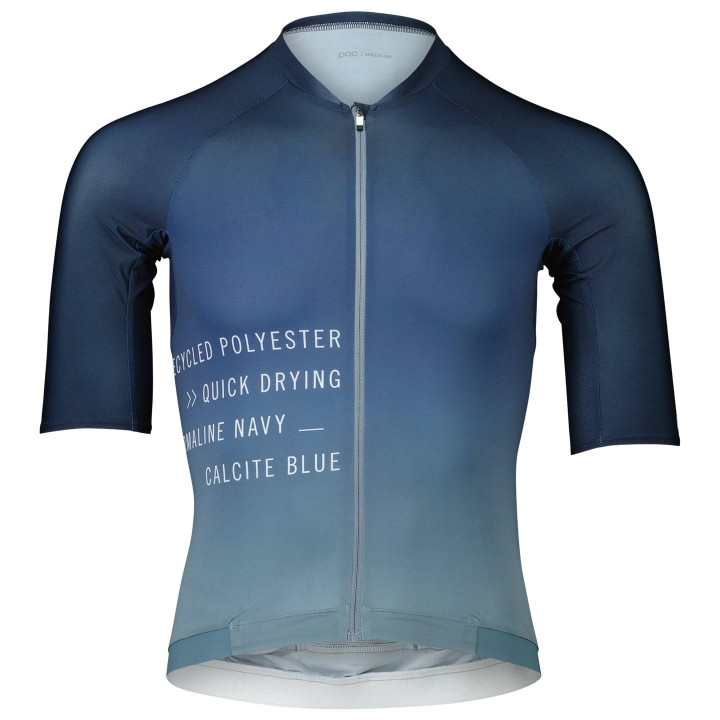 Maillot POC Pristine Print azul oscuro: estilo y comodidad para tus rutas en bicicleta