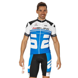 Maillot corto NALINI Bao azul y blanco, comodidad y estilo para ciclistas
