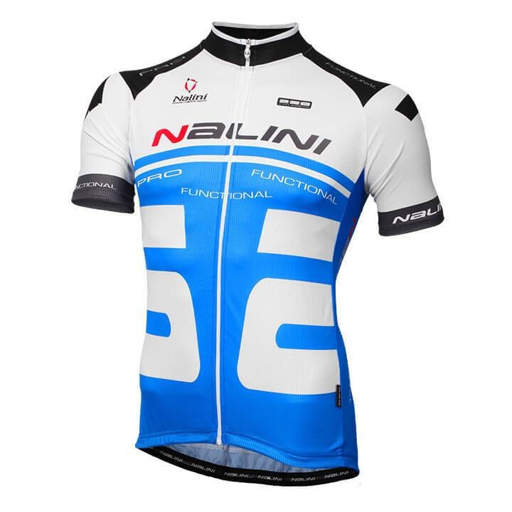 Maillot corto NALINI Bao azul y blanco, comodidad y estilo para ciclistas