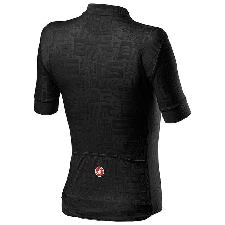 Maillot corto mujer CASTELLI Promessa Jaquard negro para ciclistas con estilo