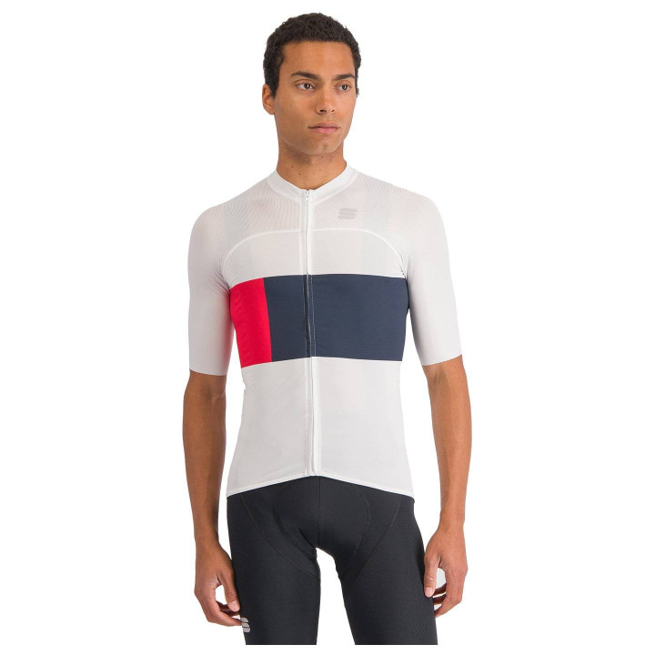 Maillot corto Snap blanco de SPORTFUL: comodidad y frescura para tus rutas en bici