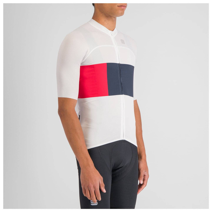Maillot corto Snap blanco de SPORTFUL: comodidad y frescura para tus rutas en bici