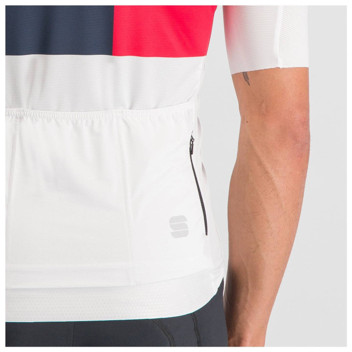 Maillot corto Snap blanco de SPORTFUL: comodidad y frescura para tus rutas en bici