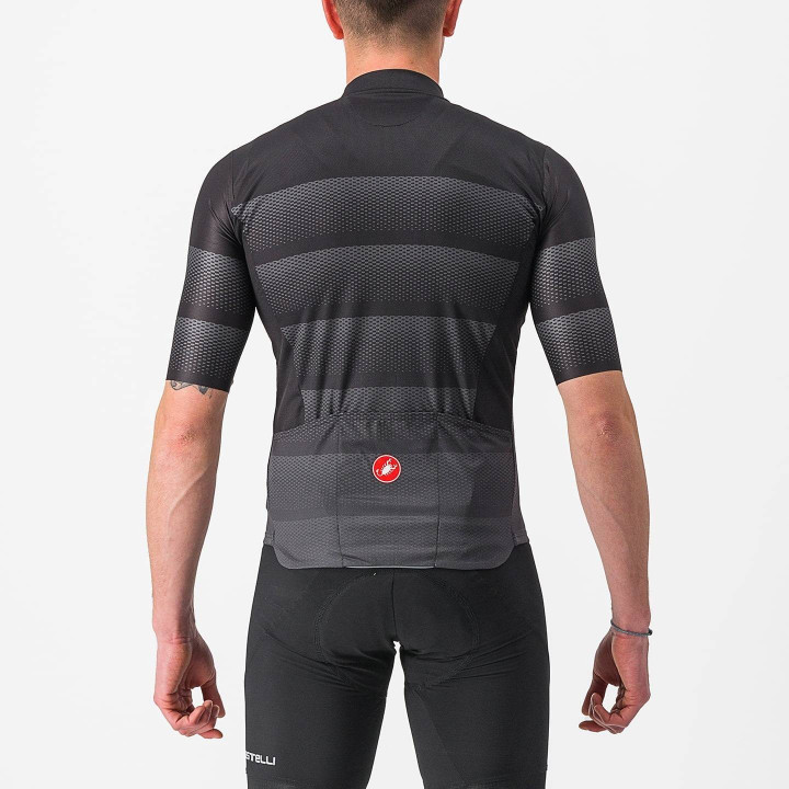 Maillot corto Livelli negro de Castelli, tu aliado para pedalear cómodo y fresco