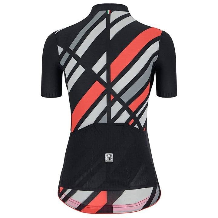 Maillot corto de ciclismo para mujer SANTINI Raggio en negro, estilo y confort para tus rutas