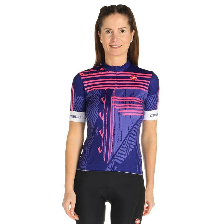 Maillot de ciclismo corto para mujer Astratta azul de CASTELLI, comodidad y estilo en cada pedalada